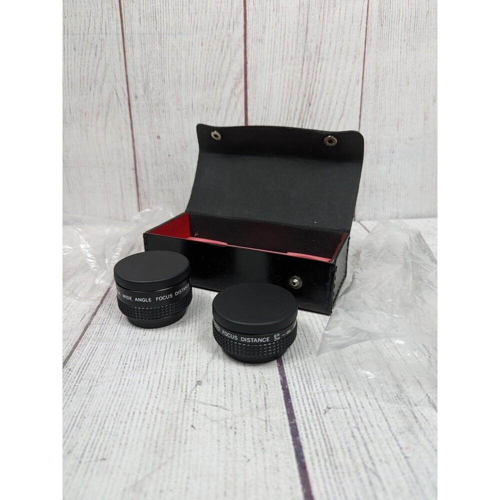 Set Of 2 Cherry Aux Wideangle Focus Distance 6FT 2M Japan W/caps Telephoto C35mf